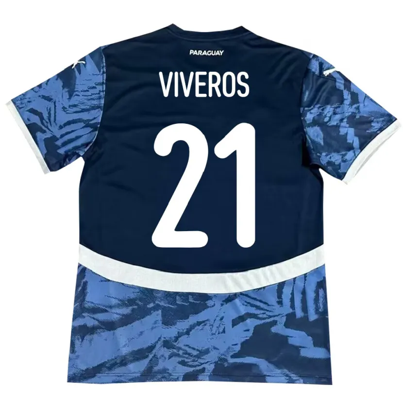 Danxen Women Paraguay Fernando Viveros #21 Blue Away Jersey 24-26 T-Shirt