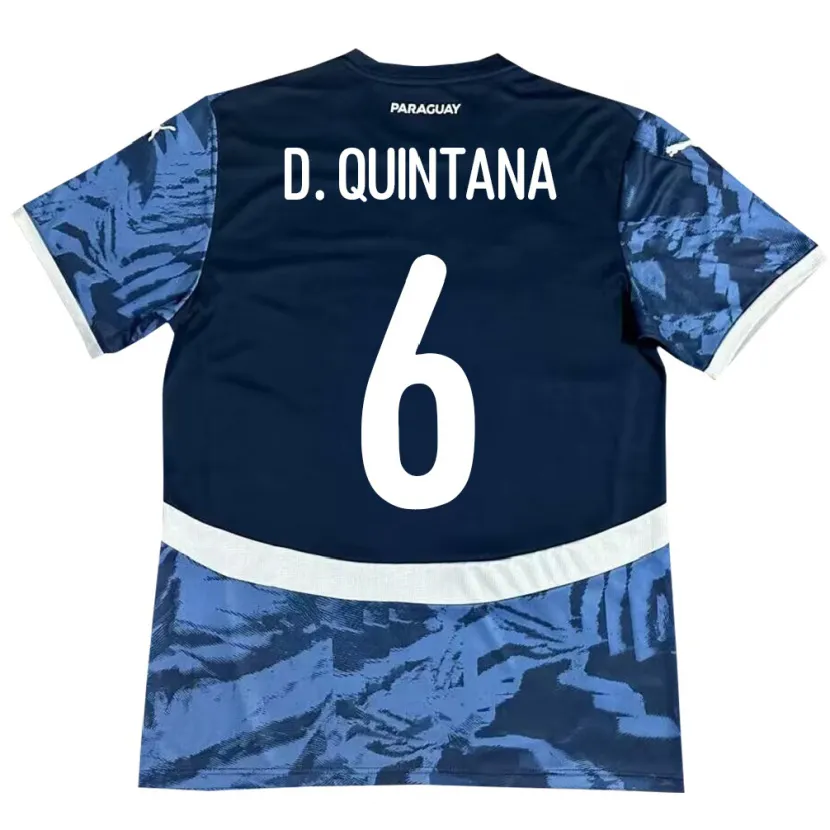 Danxen Women Paraguay Dulce Quintana #6 Blue Away Jersey 24-26 T-Shirt
