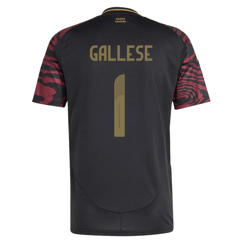 Danxen Women Peru Pedro Gallese #1 Black Away Jersey 24-26 T-Shirt