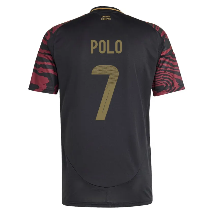 Danxen Women Peru Andy Polo #7 Black Away Jersey 24-26 T-Shirt