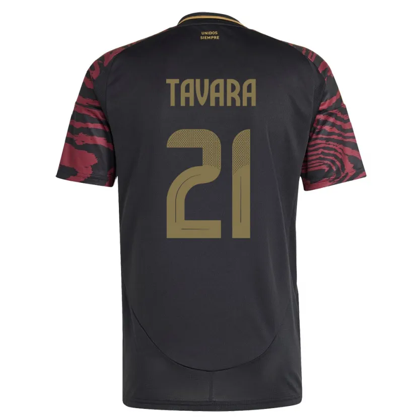 Danxen Women Peru Martín Távara #21 Black Away Jersey 24-26 T-Shirt