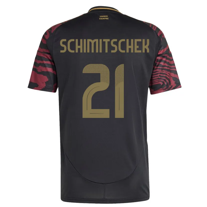 Danxen Women Peru Ian Schimitschek #21 Black Away Jersey 24-26 T-Shirt
