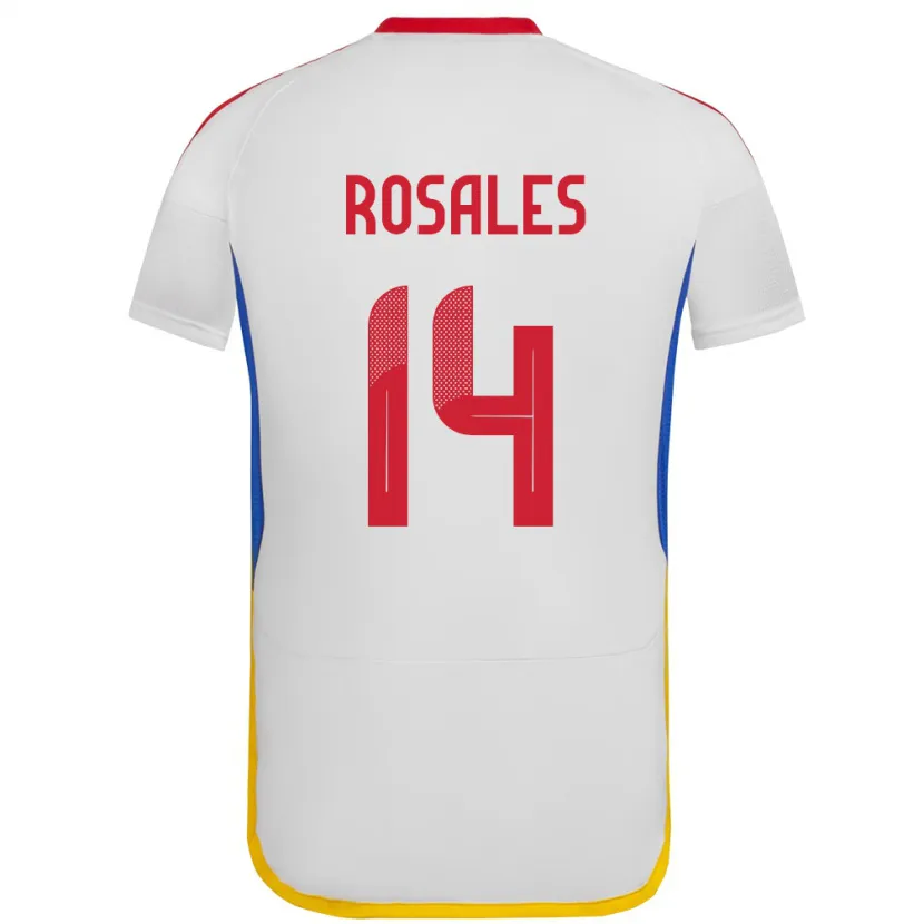 Danxen Women Venezuela Roberto Rosales #14 White Away Jersey 24-26 T-Shirt
