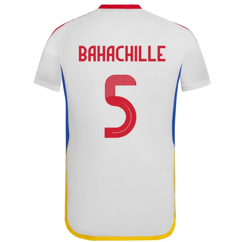 Danxen Women Venezuela Abraham Bahachille #5 White Away Jersey 24-26 T-Shirt