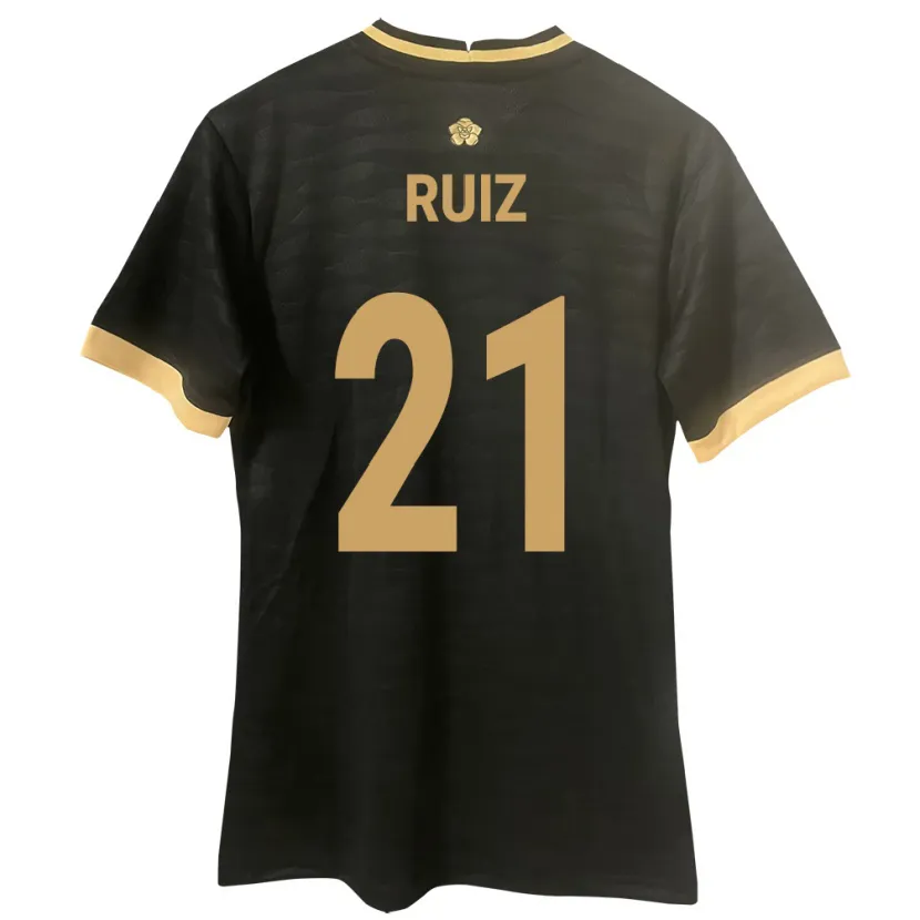Danxen Women Panama Alberto Ruiz #21 Black Away Jersey 24-26 T-Shirt