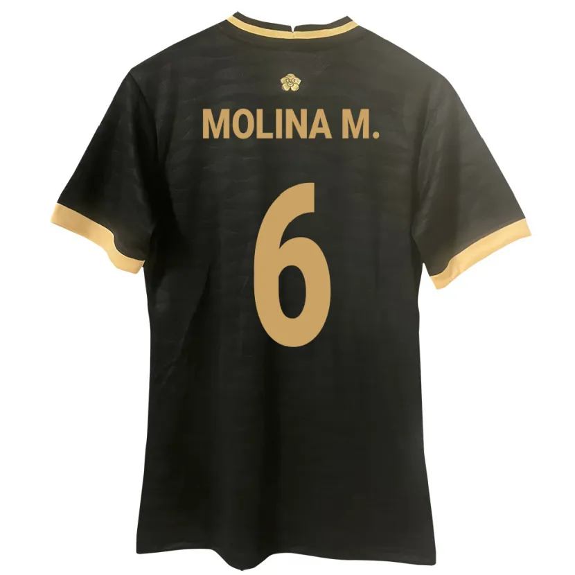 Danxen Women Panama Mariana Molina #6 Black Away Jersey 24-26 T-Shirt