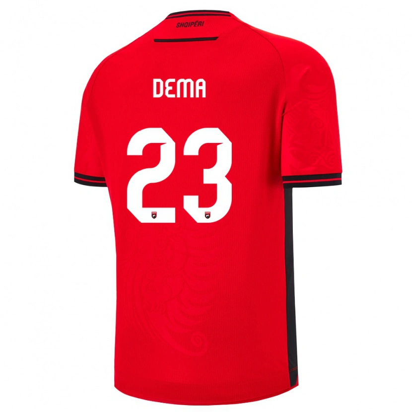Danxen Kid Albania Endri Dema #23 Red Black Home Jersey 26-28 T-Shirt