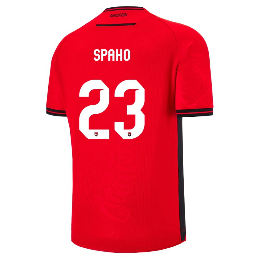 Danxen Kid Albania Klesjana Spaho #23 Red Black Home Jersey 26-28 T-Shirt