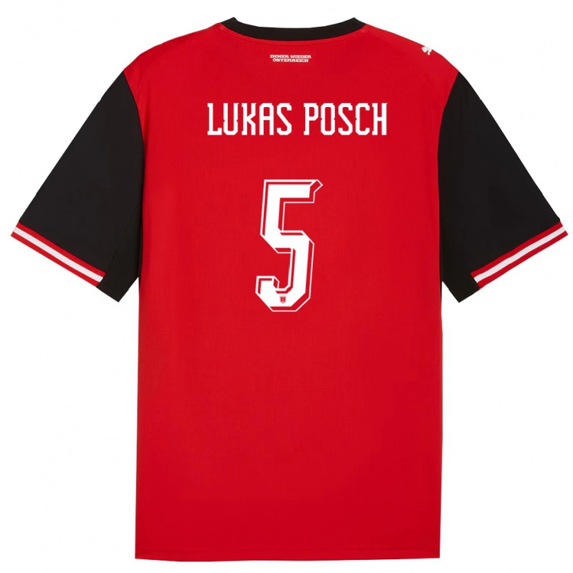 Danxen Kid Austria Lukas Posch #5 Black White Home Jersey 26-28 T-Shirt