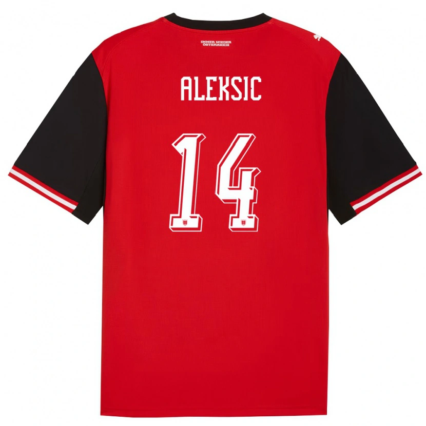 Danxen Kid Austria Filip Aleksic #14 Black White Home Jersey 26-28 T-Shirt