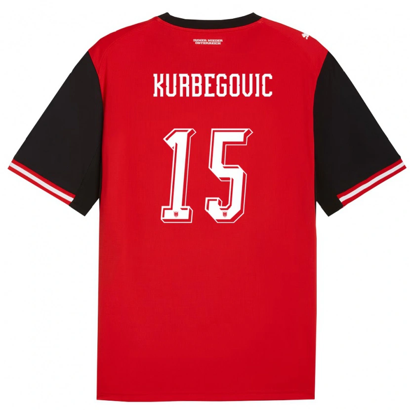 Danxen Kid Austria Dino Kurbegovic #15 Black White Home Jersey 26-28 T-Shirt