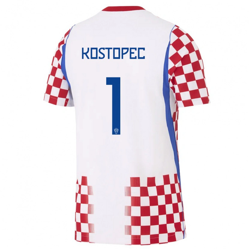 Danxen Kid Croatia Maroje Kostopec #1 White Red Blue Home Jersey 26-28 T-Shirt