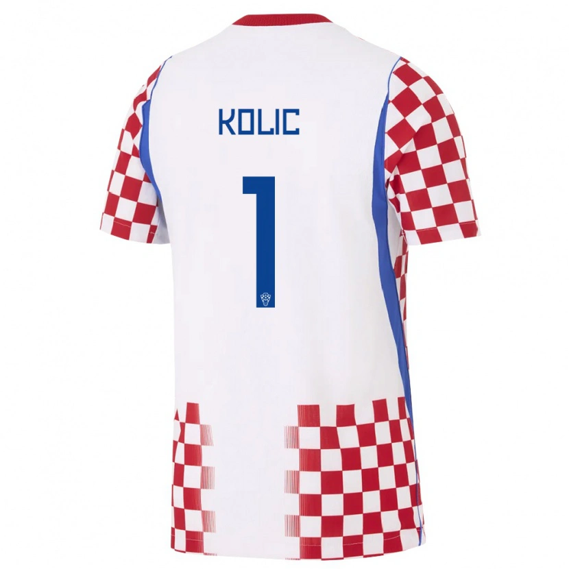 Danxen Kid Croatia Franko Kolic #1 White Red Blue Home Jersey 26-28 T-Shirt