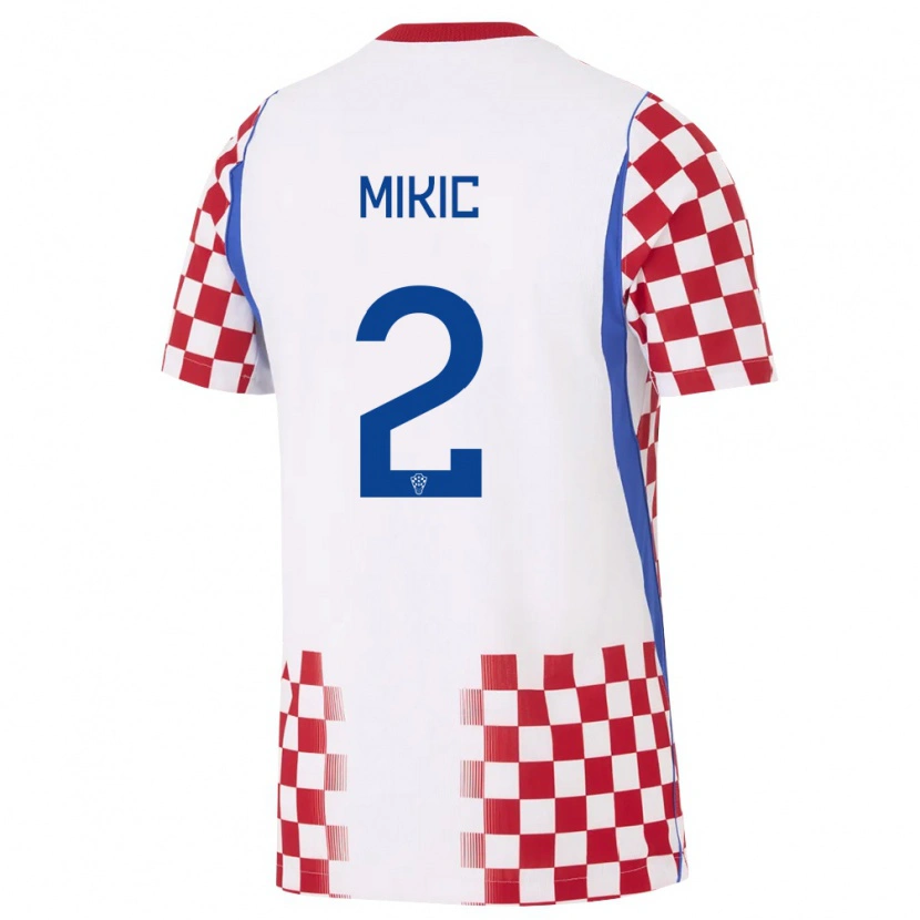Danxen Kid Croatia Noa Mikic #2 White Red Blue Home Jersey 26-28 T-Shirt