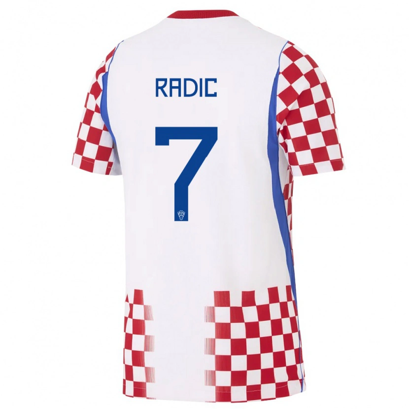 Danxen Kid Croatia Luka Radic #7 White Red Blue Home Jersey 26-28 T-Shirt
