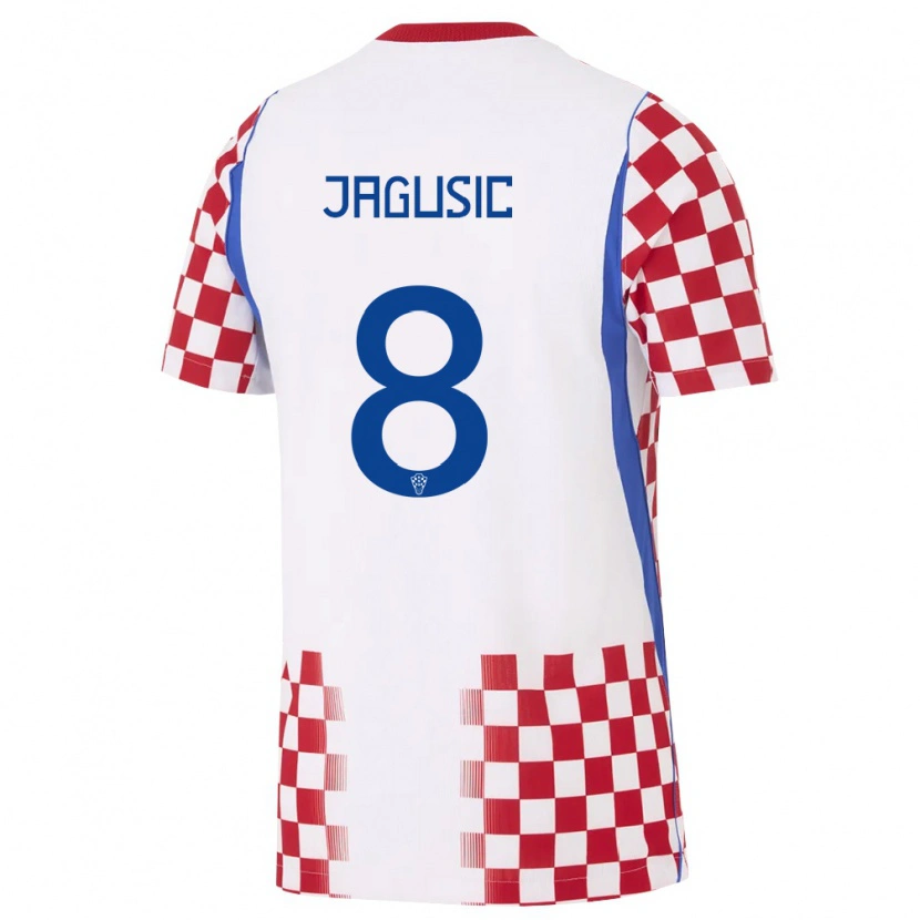 Danxen Kid Croatia Adriano Jagusic #8 White Red Blue Home Jersey 26-28 T-Shirt