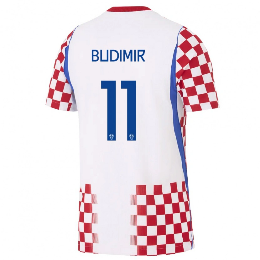 Danxen Kid Croatia Ante Budimir #11 White Red Blue Home Jersey 26-28 T-Shirt