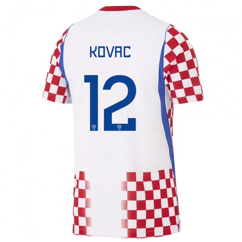 Danxen Kid Croatia Vito Kovac #12 White Red Blue Home Jersey 26-28 T-Shirt