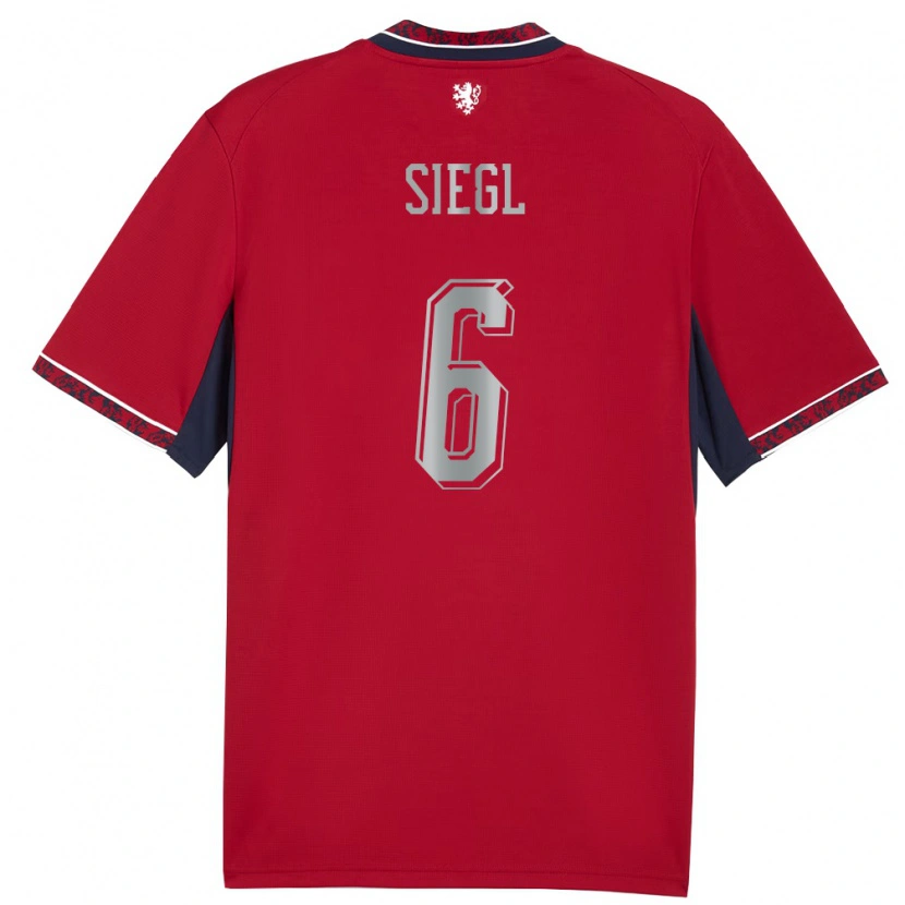 Danxen Kid Czech Republic Patrik Siegl #6 Red White Navy Home Jersey 26-28 T-Shirt