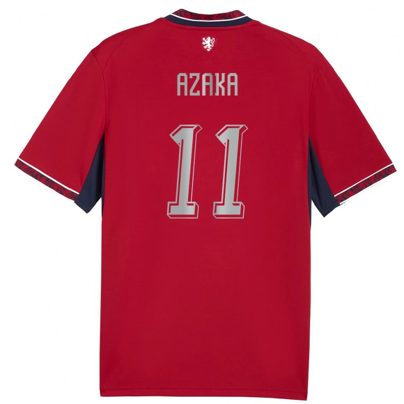 Danxen Kid Czech Republic Lewis Azaka #11 Red White Navy Home Jersey 26-28 T-Shirt