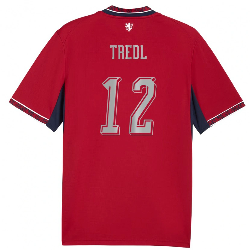 Danxen Kid Czech Republic Jan Tredl #12 Red White Navy Home Jersey 26-28 T-Shirt