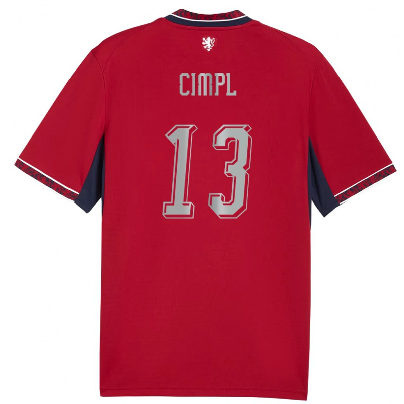 Danxen Kid Czech Republic Tomas Cimpl #13 Red White Navy Home Jersey 26-28 T-Shirt