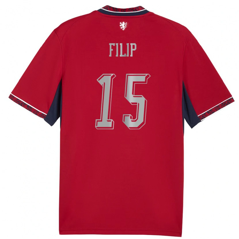 Danxen Kid Czech Republic Petr Filip #15 Red White Navy Home Jersey 26-28 T-Shirt