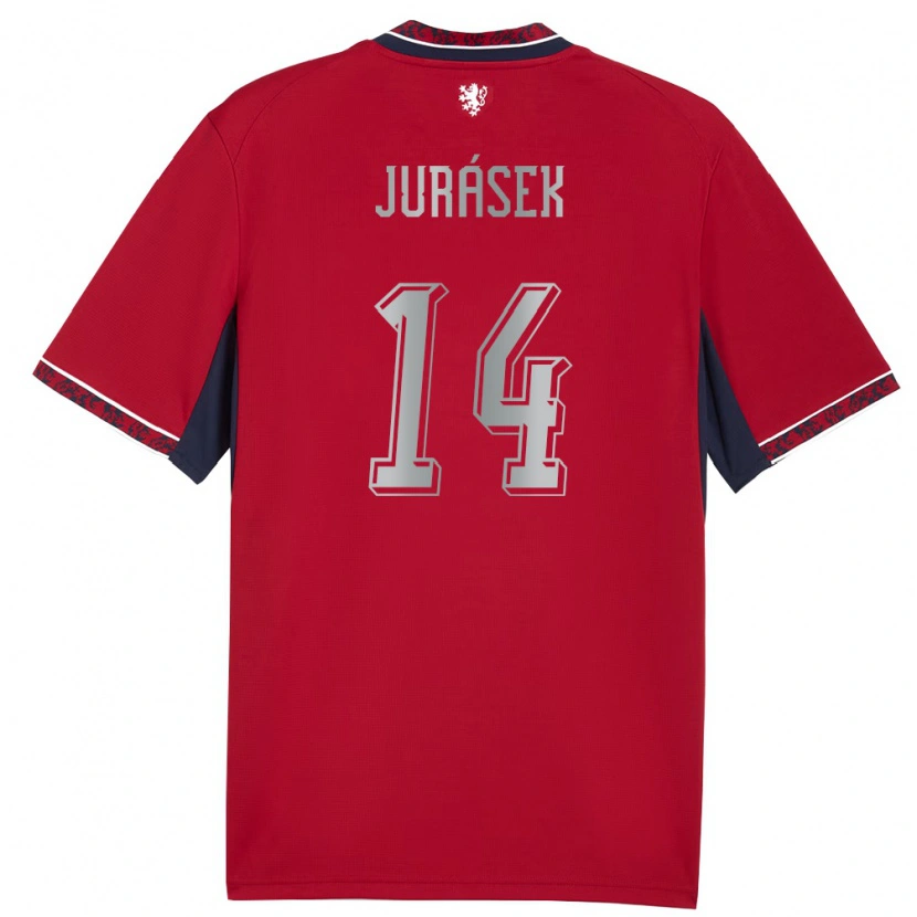 Danxen Kid Czech Republic David Jurásek #14 Red White Navy Home Jersey 26-28 T-Shirt