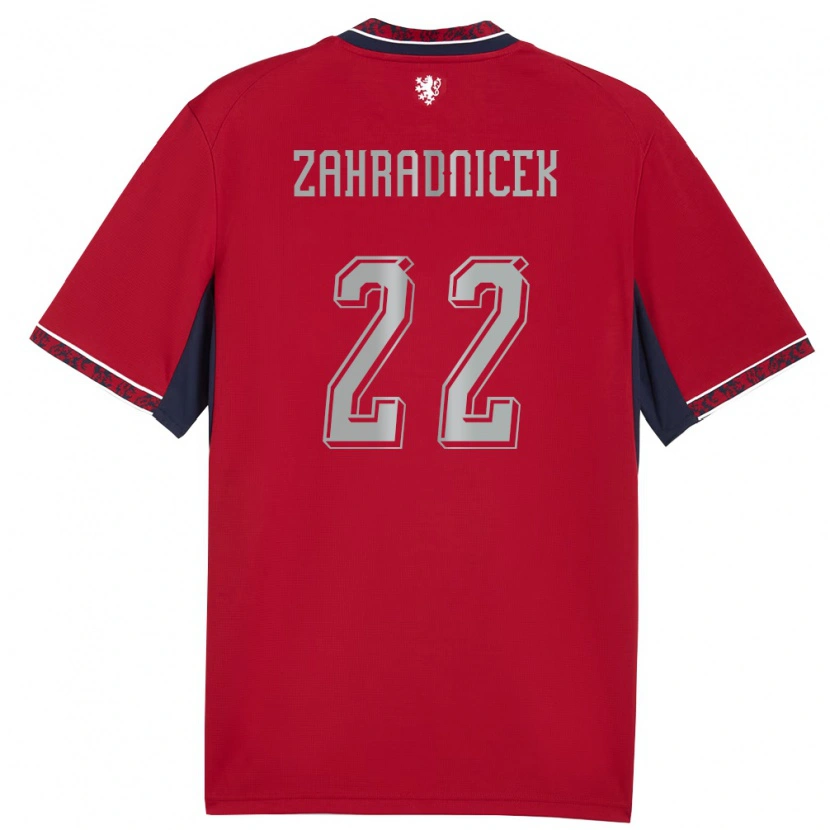 Danxen Kid Czech Republic Vaclav Zahradnicek #22 Red White Navy Home Jersey 26-28 T-Shirt