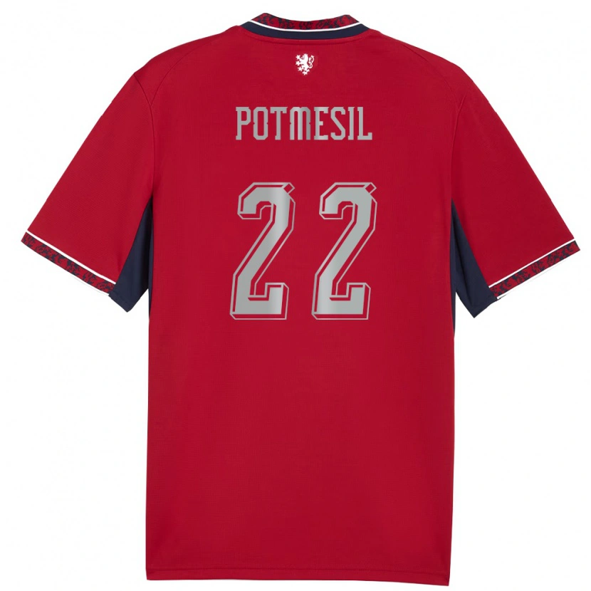 Danxen Kid Czech Republic Petr Potmesil #22 Red White Navy Home Jersey 26-28 T-Shirt