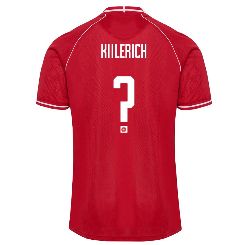Danxen Kid Denmark Kasper Kiilerich #0 Red White Home Jersey 26-28 T-Shirt