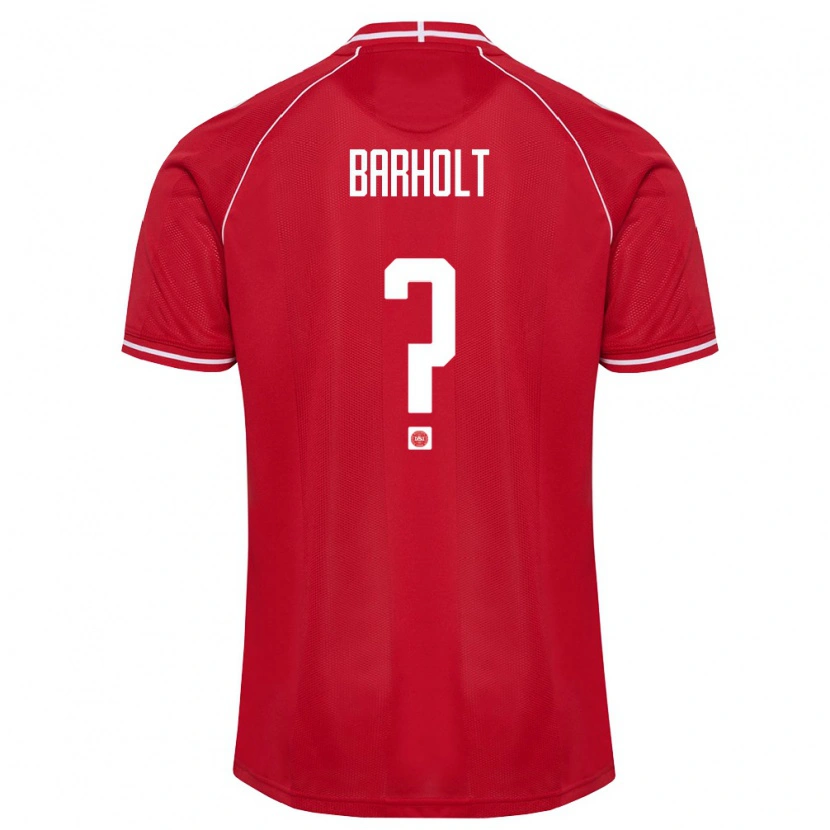 Danxen Kid Denmark Noah Barholt #0 Red White Home Jersey 26-28 T-Shirt