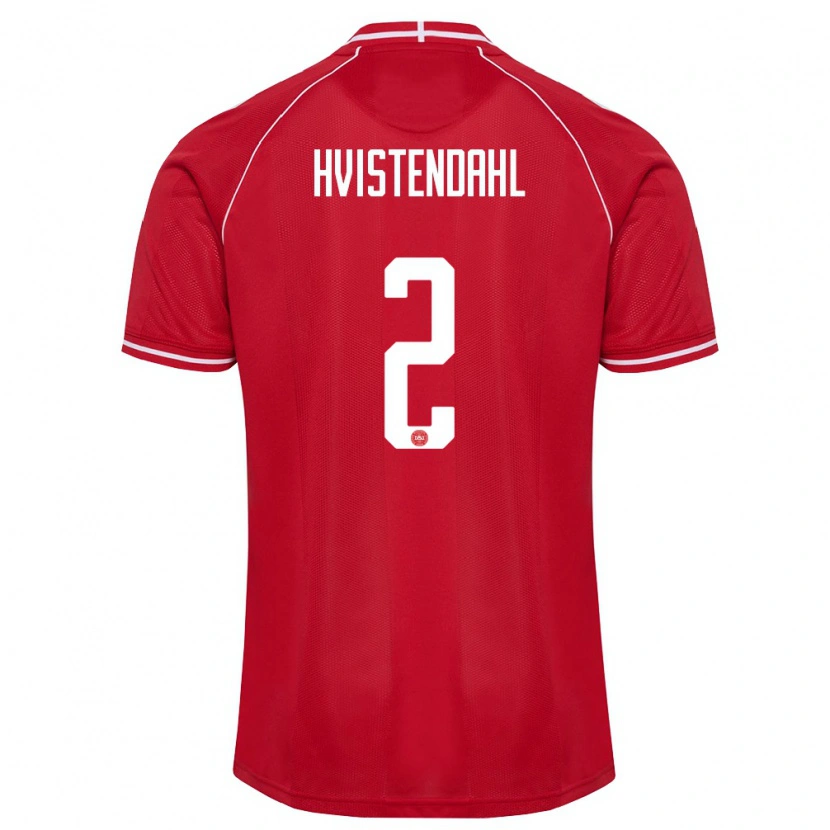 Danxen Kid Denmark Johan Hvistendahl #2 Red White Home Jersey 26-28 T-Shirt