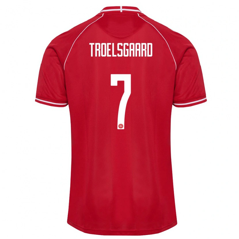 Danxen Kid Denmark Sanne Troelsgaard #7 Red White Home Jersey 26-28 T-Shirt