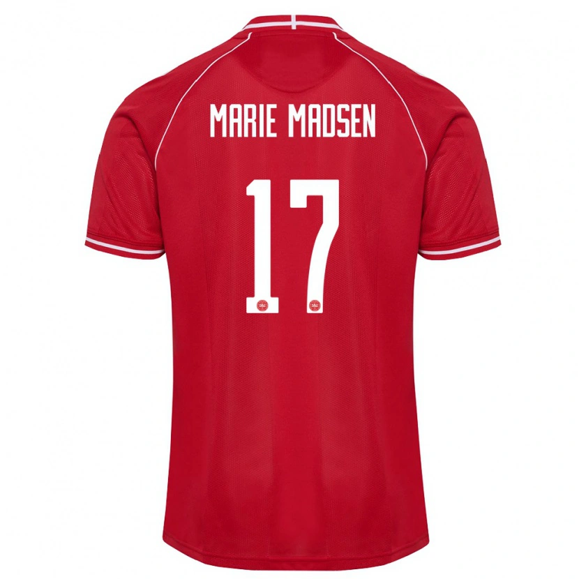 Danxen Kid Denmark Rikke Marie Madsen #17 Red White Home Jersey 26-28 T-Shirt
