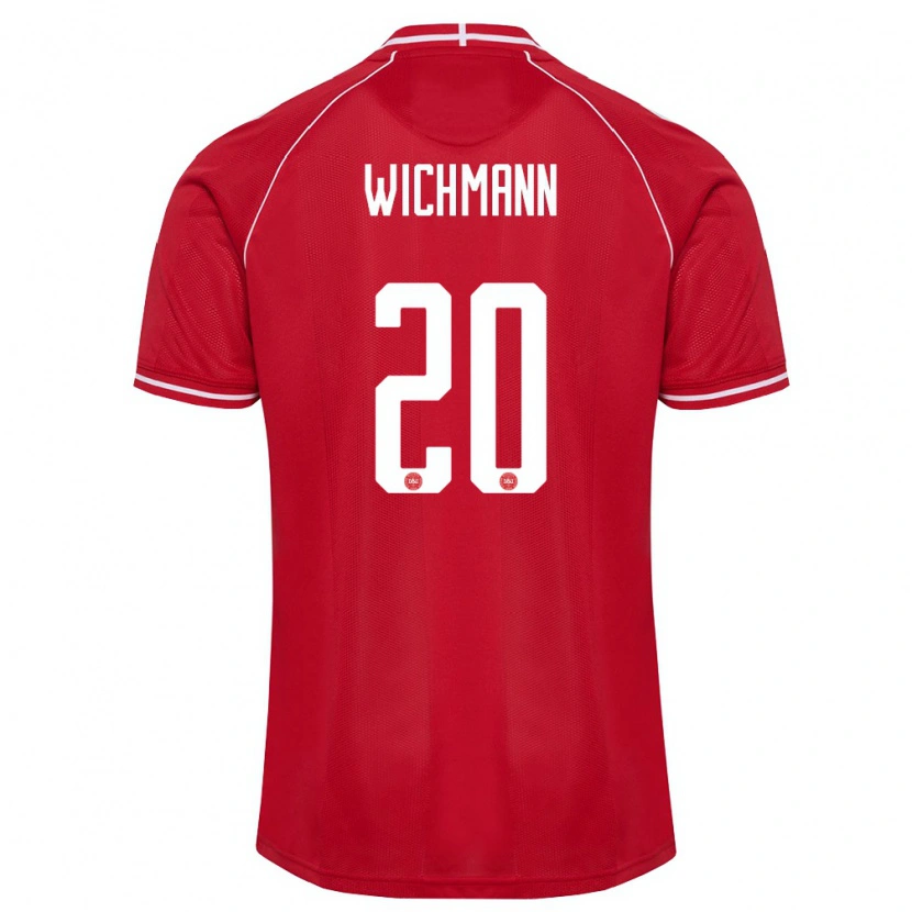 Danxen Kid Denmark Julius Wichmann #20 Red White Home Jersey 26-28 T-Shirt