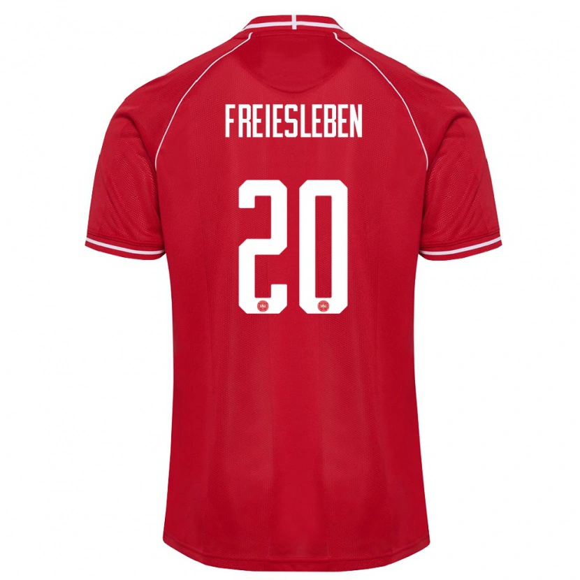 Danxen Kid Denmark Tristan Freiesleben #20 Red White Home Jersey 26-28 T-Shirt