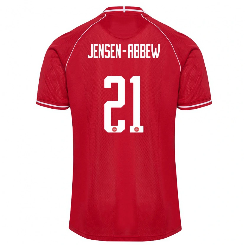 Danxen Kid Denmark Jonas Jensen-Abbew #21 Red White Home Jersey 26-28 T-Shirt