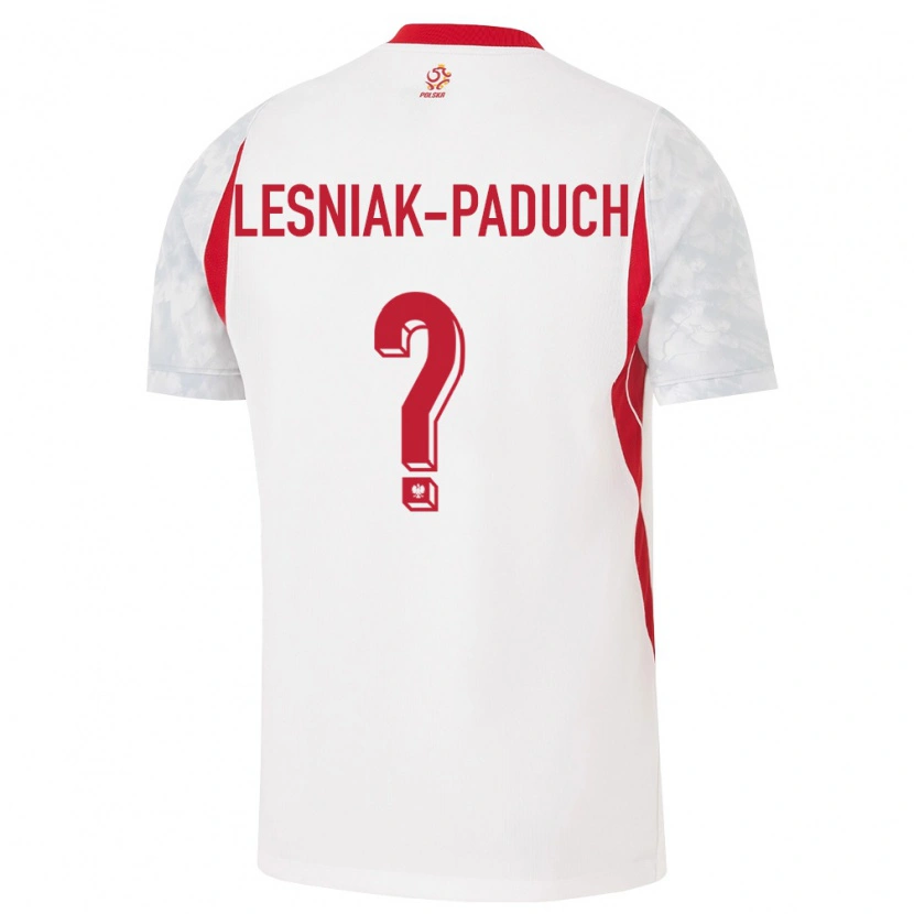 Danxen Kid Poland Nikodem Leśniak-Paduch #0 White Red Gray Home Jersey 26-28 T-Shirt