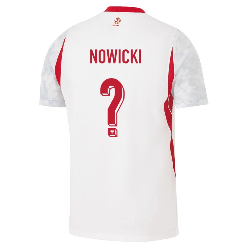 Danxen Kid Poland Jan Nowicki #0 White Red Gray Home Jersey 26-28 T-Shirt
