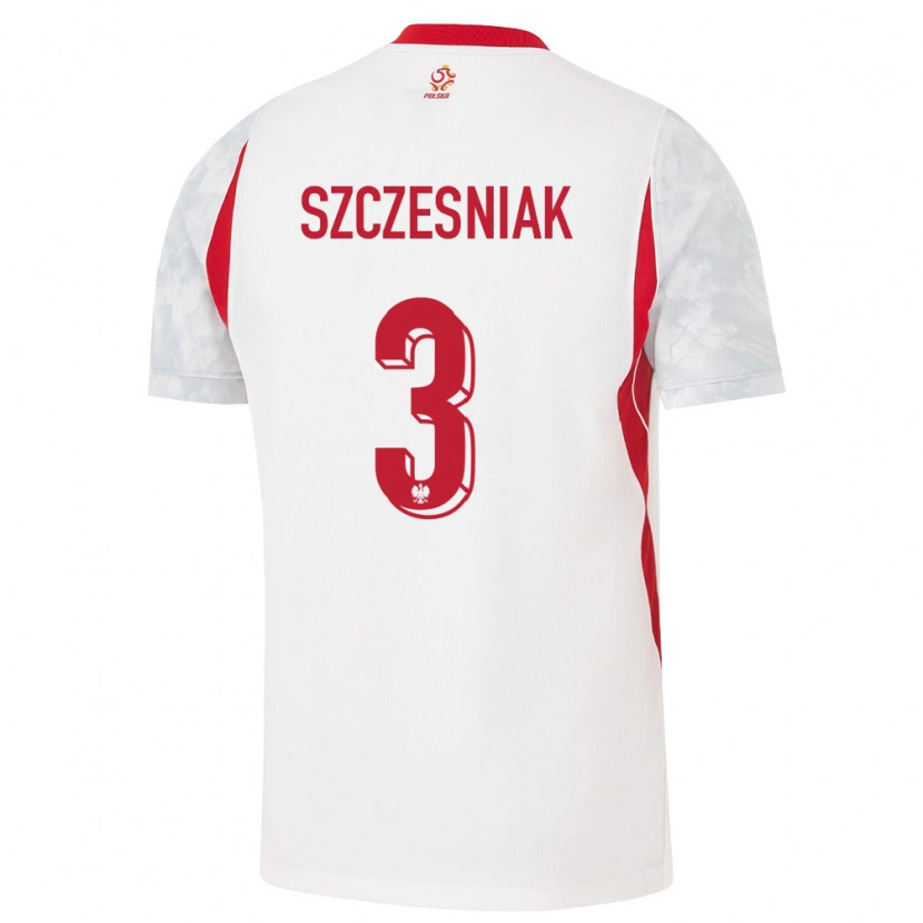 Danxen Kid Poland Kryspin Szcześniak #3 White Red Gray Home Jersey 26-28 T-Shirt