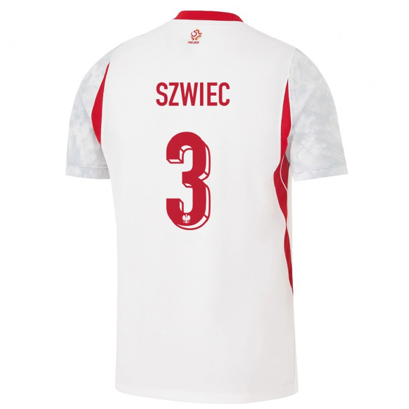Danxen Kid Poland Dawid Szwiec #3 White Red Gray Home Jersey 26-28 T-Shirt