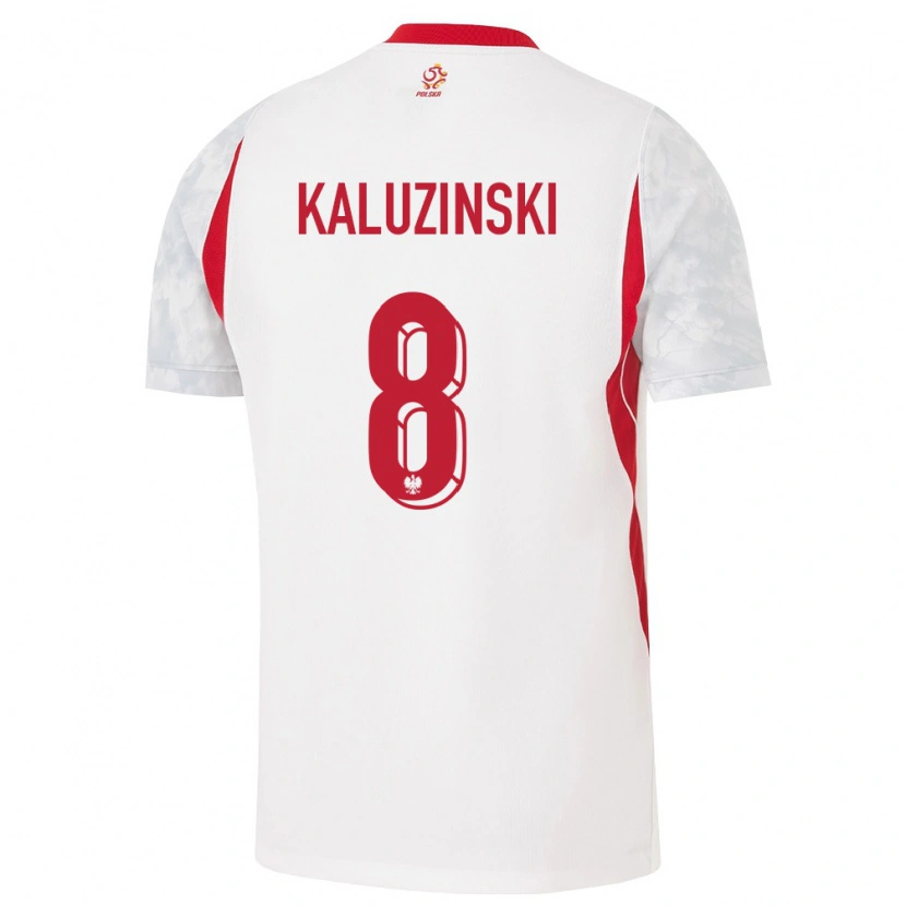 Danxen Kid Poland Jakub Kaluzinski #8 White Red Gray Home Jersey 26-28 T-Shirt