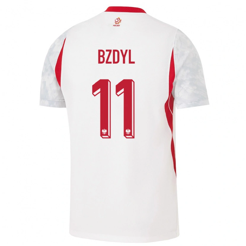 Danxen Kid Poland Fabian Bzdyl #11 White Red Gray Home Jersey 26-28 T-Shirt
