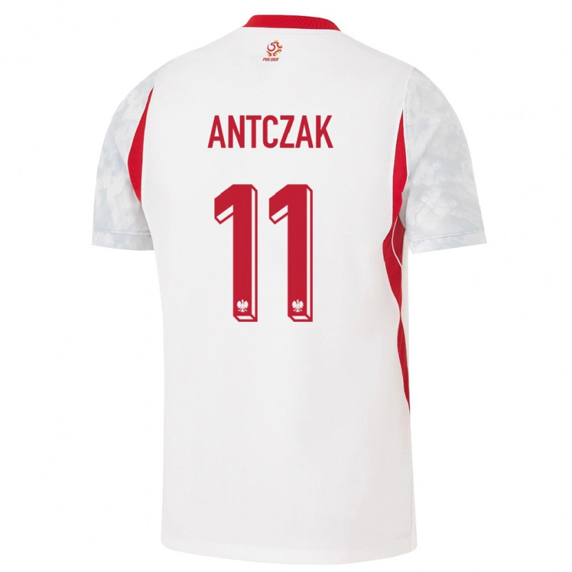 Danxen Kid Poland Jakub Antczak #11 White Red Gray Home Jersey 26-28 T-Shirt
