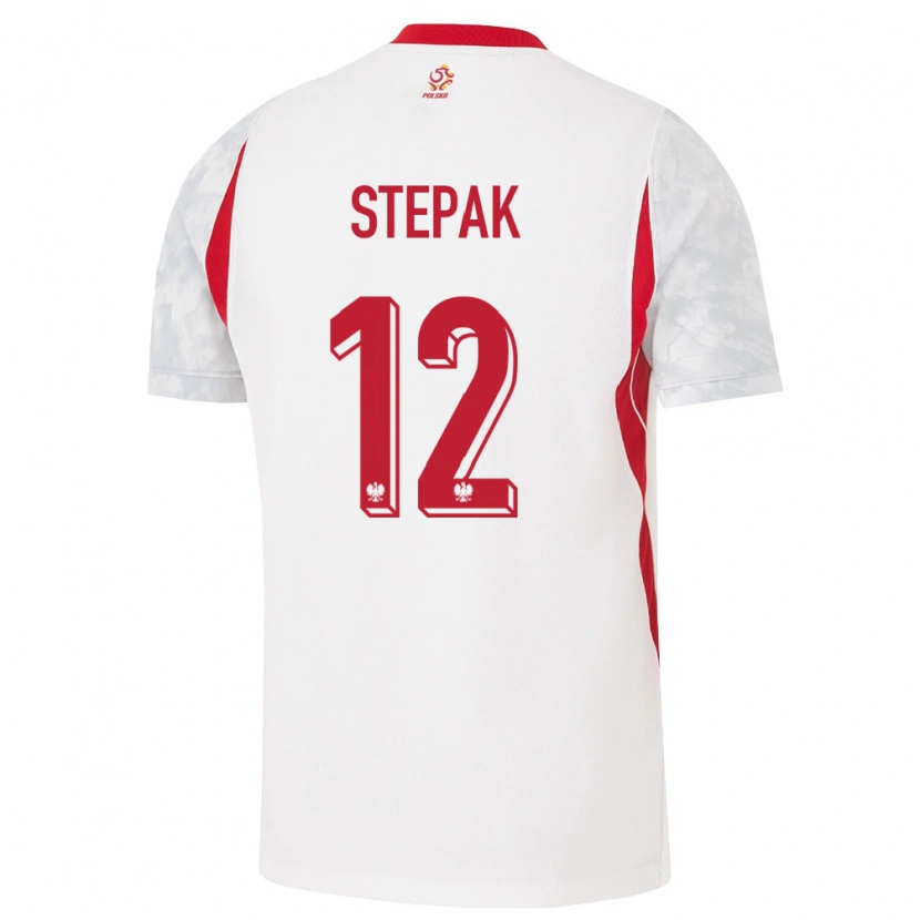 Danxen Kid Poland Jakub Stepak #12 White Red Gray Home Jersey 26-28 T-Shirt