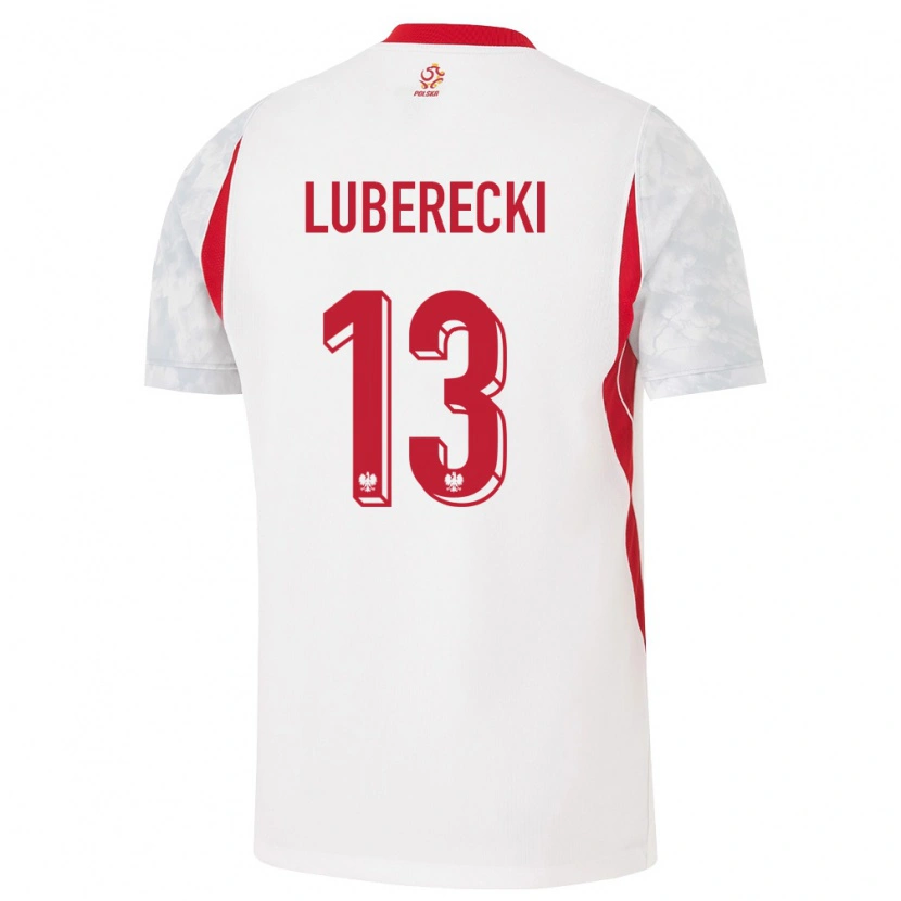 Danxen Kid Poland Filip Luberecki #13 White Red Gray Home Jersey 26-28 T-Shirt
