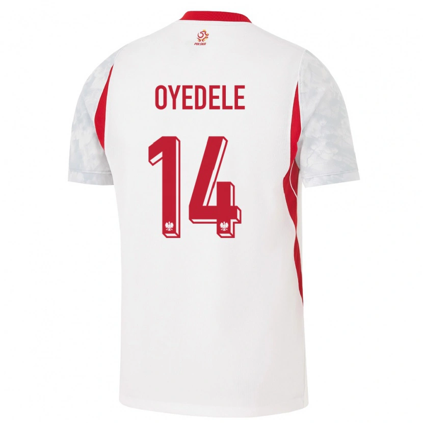Danxen Kid Poland Maximillian Oyedele #14 White Red Gray Home Jersey 26-28 T-Shirt