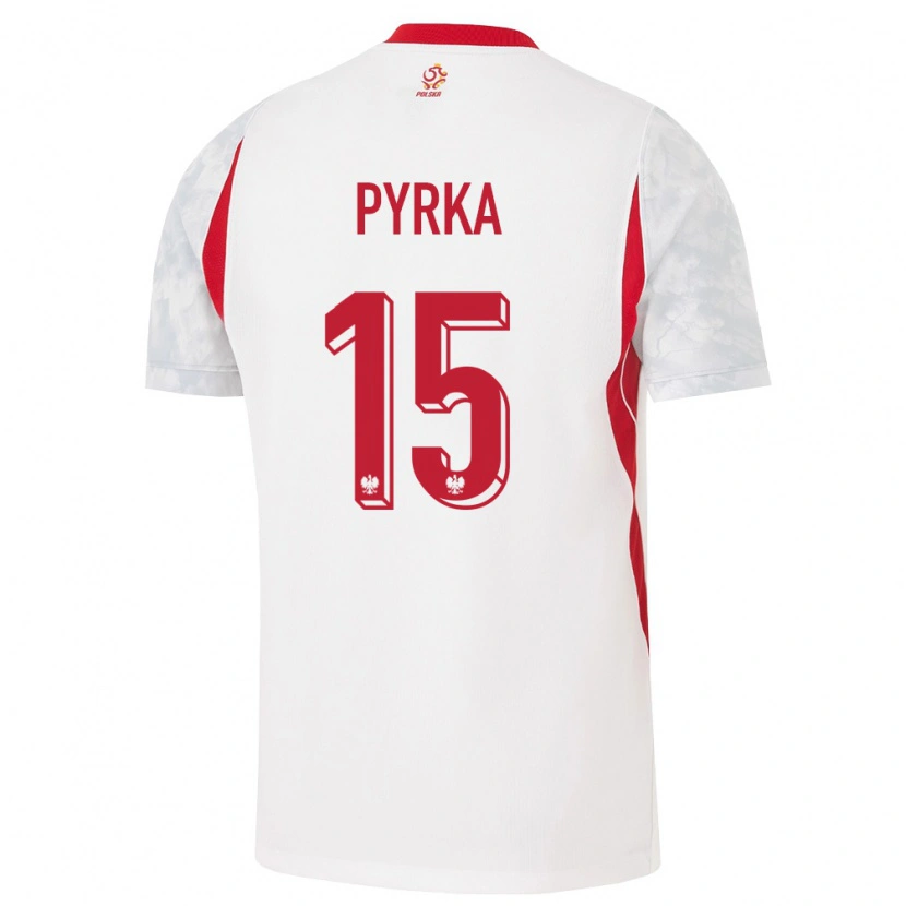 Danxen Kid Poland Arkadiusz Pyrka #15 White Red Gray Home Jersey 26-28 T-Shirt