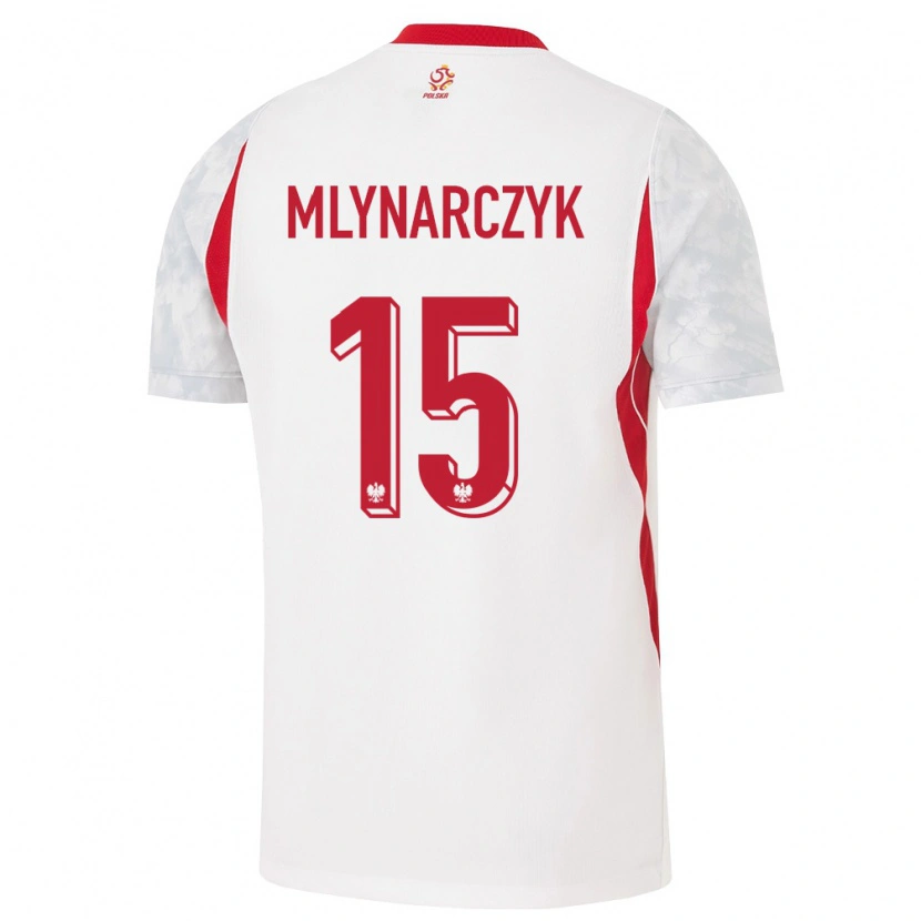 Danxen Kid Poland Antoni Mlynarczyk #15 White Red Gray Home Jersey 26-28 T-Shirt